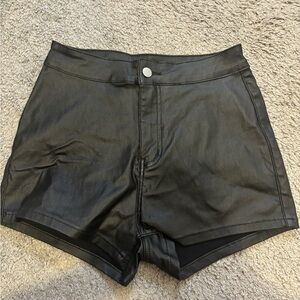 SHEIN leather shorts!